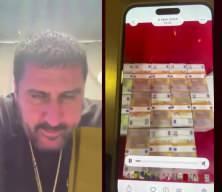 "Vanlı Kara Haydar" lakaplı ş&uuml;phelinin d&ouml;viz dolu para g&ouml;r&uuml;nt&uuml;leri ortaya &ccedil;ıktı