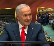 Katil Netanyahu'ya BM'de şok! D&uuml;nya y&uuml;z &ccedil;evirdi: İşte o tarihi anlar