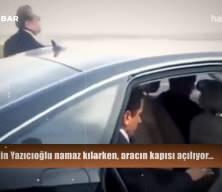Muhsin Yazıcıoğlu arabada namaz kılarken g&ouml;r&uuml;nt&uuml;lendi!