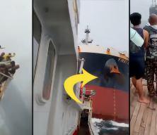 Singapur a&ccedil;ıklarında kuru y&uuml;k gemisi dev tanker &Ccedil;in&rsquo;e ait balık&ccedil;ı gemisine &ccedil;arptı