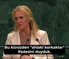 İzlanda Dışişleri bakanının Netenyahu i&ccedil;in s&ouml;ylediği "korkak" s&ouml;zleri BM'de alkış aldı