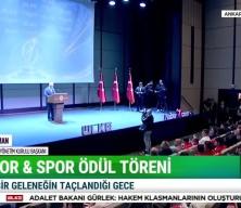 Kanal 7 Medya Grubu Y&ouml;netim Kurulu Başkanı  Zekeriya Karaman, &Uuml;LKE TV 10. Spor & Spor &Ouml;d&uuml;lleri'nde konuştu