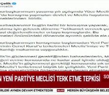 &Ouml;mer &Ccedil;elik'ten Yeni Parti'ye tepki!