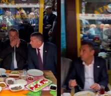 &Ouml;zg&uuml;r &Ouml;zel'in kahvaltısı Tepkilere neden oldu!  Vatandaş Yağmur Altında İzledi