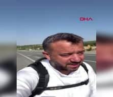Kahramanmaraş'tan y&uuml;r&uuml;yerek ve otostop &ccedil;ekerek umreye gidiyor