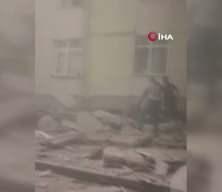 Maltepe'de 6 katlı binada &ccedil;&ouml;kme