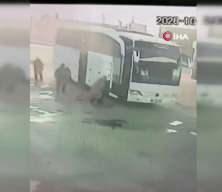Manisa'daki kaza &ouml;ncesi otob&uuml;s&uuml;n yeni g&ouml;r&uuml;nt&uuml;leri ortaya &ccedil;ıktı