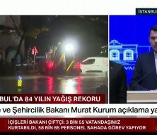 Bakan Kurum: İstanbul 83 yılın en y&uuml;ksek yağışını aldı