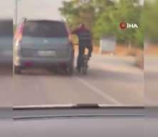 Bisiklet s&uuml;r&uuml;c&uuml;s&uuml;n&uuml;n tehlikeli yolculuğu