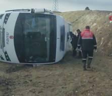 Cezaevi nakil aracı devrildi, 7 kişi yaralandı