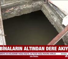İstanbul&rsquo;da şoke eden g&ouml;r&uuml;nt&uuml;ler: Evlerin altından dere akıyor!