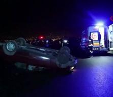 Nevşehir'de feci kaza: Kontrolden &ccedil;ıkan otomobil takla attı