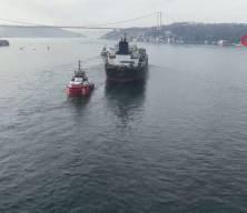 Dron saldırısına uğrayan AK ANA tankerinin ge&ccedil;işi havadan g&ouml;r&uuml;nt&uuml;lendi