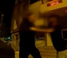 Kayseri'de hesap y&uuml;z&uuml;nden &ccedil;ıkan kavga anbean kask kamerasına yansıdı
