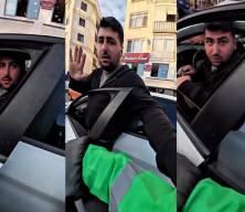 İstanbul'da &ouml;fke n&ouml;beti ge&ccedil;iren s&uuml;r&uuml;c&uuml; 180 bin liralık cezayı hatırlayınca pamuk gibi oldu