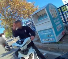 İzmir'de kuryeye &ccedil;arpan ehliyetsiz s&uuml;r&uuml;c&uuml; kamerada