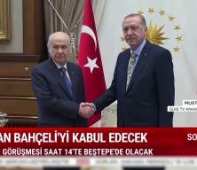 Beştepe'de bug&uuml;n Cumhurbaşkanı Erdoğan ile MHP lideri Bah&ccedil;eli'yi kab&uuml;l edecek