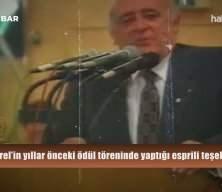Demirel&rsquo;in yıllar &ouml;nceki &ouml;d&uuml;l t&ouml;reninde yaptığı esprili teşekk&uuml;r