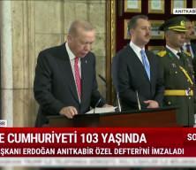 Cumhurbaşkanı Recep Tayyip Erdoğan ve Devlet erkanı Anıtkabir'de