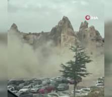 Kapadokya'da bir peri bacası &ccedil;&ouml;kt&uuml;! 3 kişi hayatını kaybetti