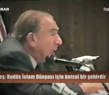 MHP'nin Kurucu lideri T&uuml;rkeş'ten Kud&uuml;s ve Filistin savunması vurgusu
