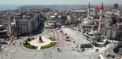 Taksim Camii havadan görüntülendi