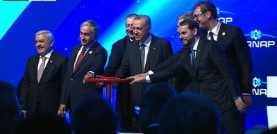 Tarihi g&uuml;n! TANAP hattı 6 liderle a&ccedil;ıldı