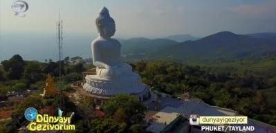 Tayland'ın ikinci Phuket'in en b&uuml;y&uuml;k Buda heykeli ve Budist tapınakları