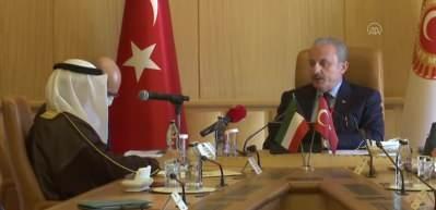 TBMM Başkanı Şentop, Kuveyt Dışişleri Bakanı El-Sabah'ı kabul etti