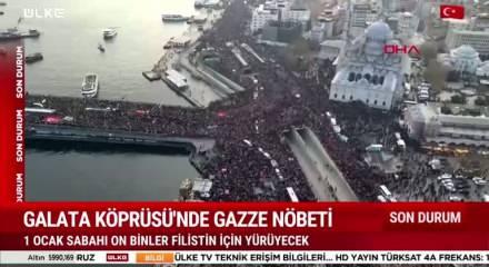 Galata K&ouml;pr&uuml;s&uuml;'ndeki Filistin'e destek eylemine ilişkin buluşma-ulaşım detayları belli oldu