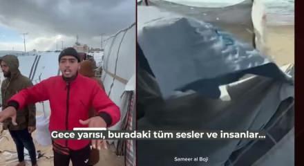 Gazzeliler gece yarısı can havliyle kendilerini dışarı attı! "Onurumuz ayaklar altında"