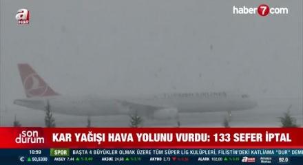 Olumsuz hava koşulları nedeniyle THY 50, AJet 64 seferini iptal etti