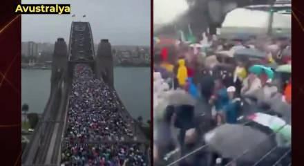 İnsanlık Filistin için ayakta! Avustralya'da 90 bin kişi soykırımın bitmesi içim yürüdü