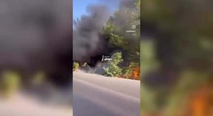 İzmir'deki orman yangının ilk çıktığı anlar saniye saniye kaydedildi!