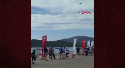 Fethiye'de yamaç paraşütleri havada çarpıştı!