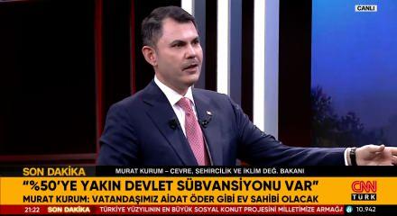 Murat Kurum: Amaç evi olmayan vatandaşlarımızın ev sahibi olması