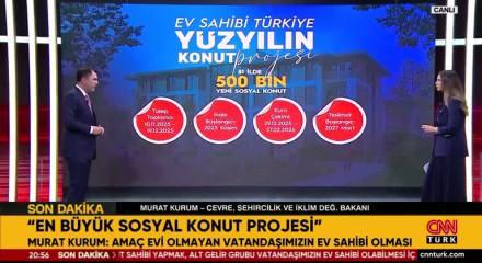 Murat Kurum: "Ev Sahibi Türkiye" projesine başvurular 10 Kasım'da başlıyor