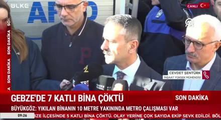 Bina çökmesi sonrasında Kocaeli Valisi açıklama yaptı