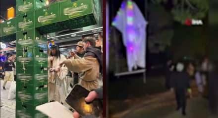 Eskişehir'de bira kasalarıyla haç işareti yapıp gezen 3 kişi gözaltına alındı