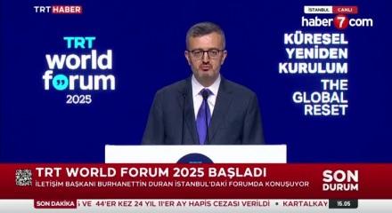 Cumhurbaşkanlığı İletişim Başkanı Burhanettin Duran, TRT World Forum'da konuştu