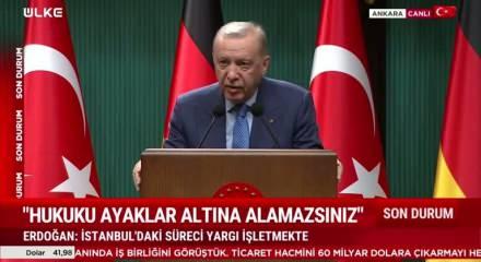 Erdoğan'dan Alman Başbakanı'na 'İsrail' tepkisi: Siz bunları görmüyor musunuz?
