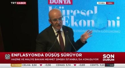 Hazine ve Maliye Bakanı Mehmet Şimşek "Enflasyonda düşüş sürüyor" dedi.
