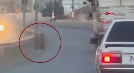 Kamyonun kopan dingili trafiği altüst etti