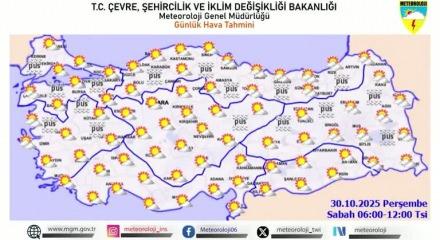 Meteoroloji yeni harita yayımladı