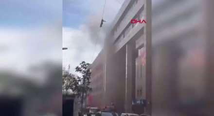 Nişantaşı'nda iş merkezi'nde yangın
