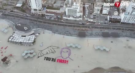 Tel Aviv’deki aktivistler, İsrail Başbakanı Netanyahu'yu protesto etti