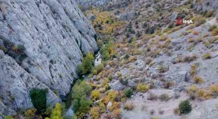 Yozgat’ın gizli cenneti Kazankaya Kanyonu’nda sonbaharın güzelliği yaşanıyor