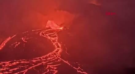 Hawaii'deki Kilauea Yanardağı'nda 36'ncı patlama öncesi lav akıntıları