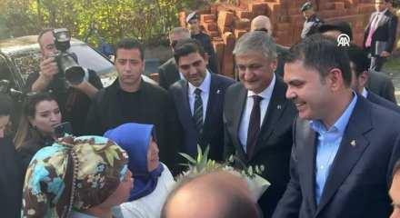 Bakan Kurum afet konutlarının temellerini köylülerle birlikte attı