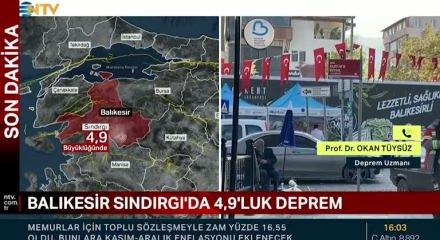 Balıkesir 4,9'luk depremle sarsıldı